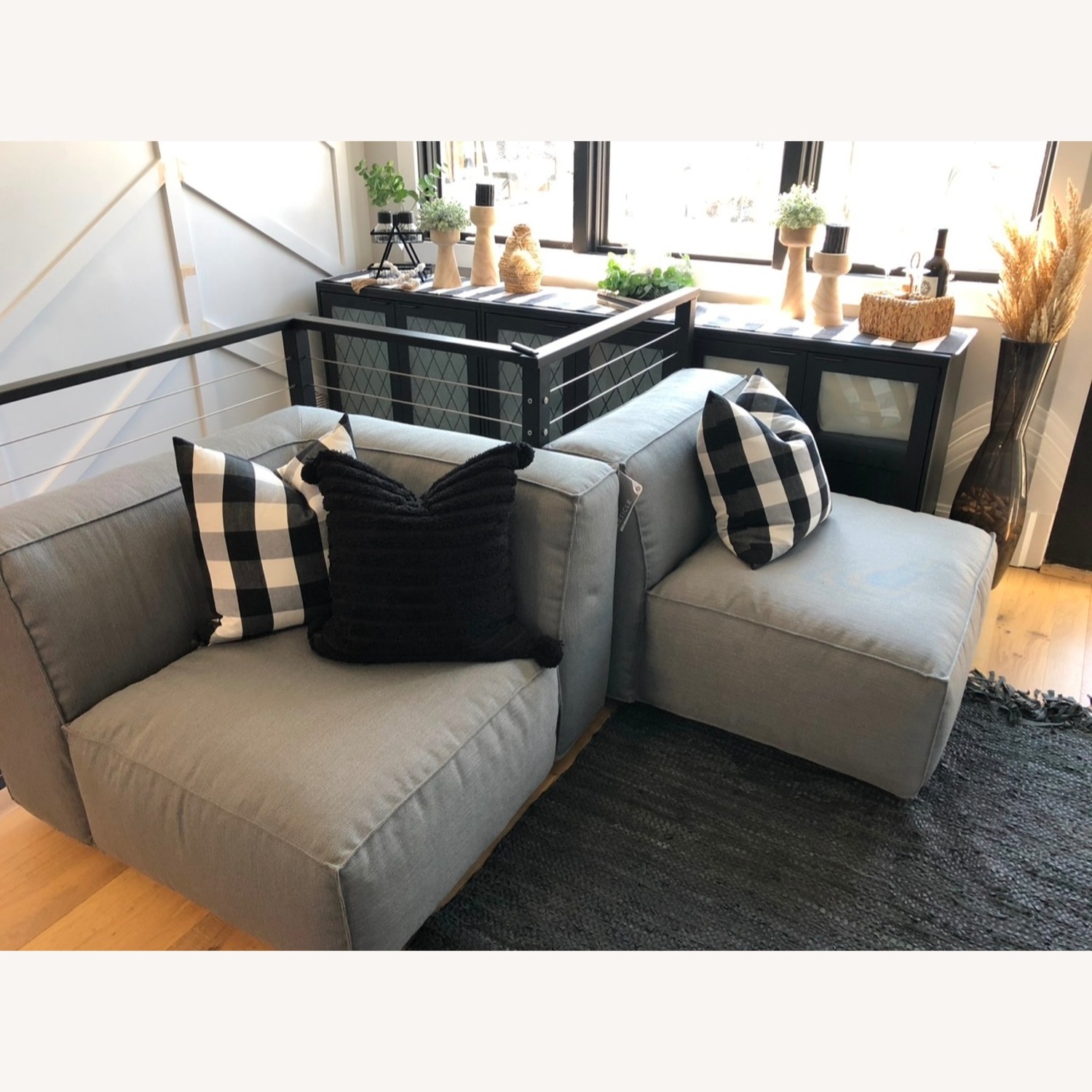 Article Solae Hush Gray Fabric 3-Piece Sectional - image-2