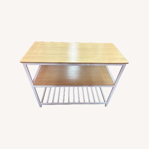 Used Amazon White Metal Dining Table for sale on AptDeco