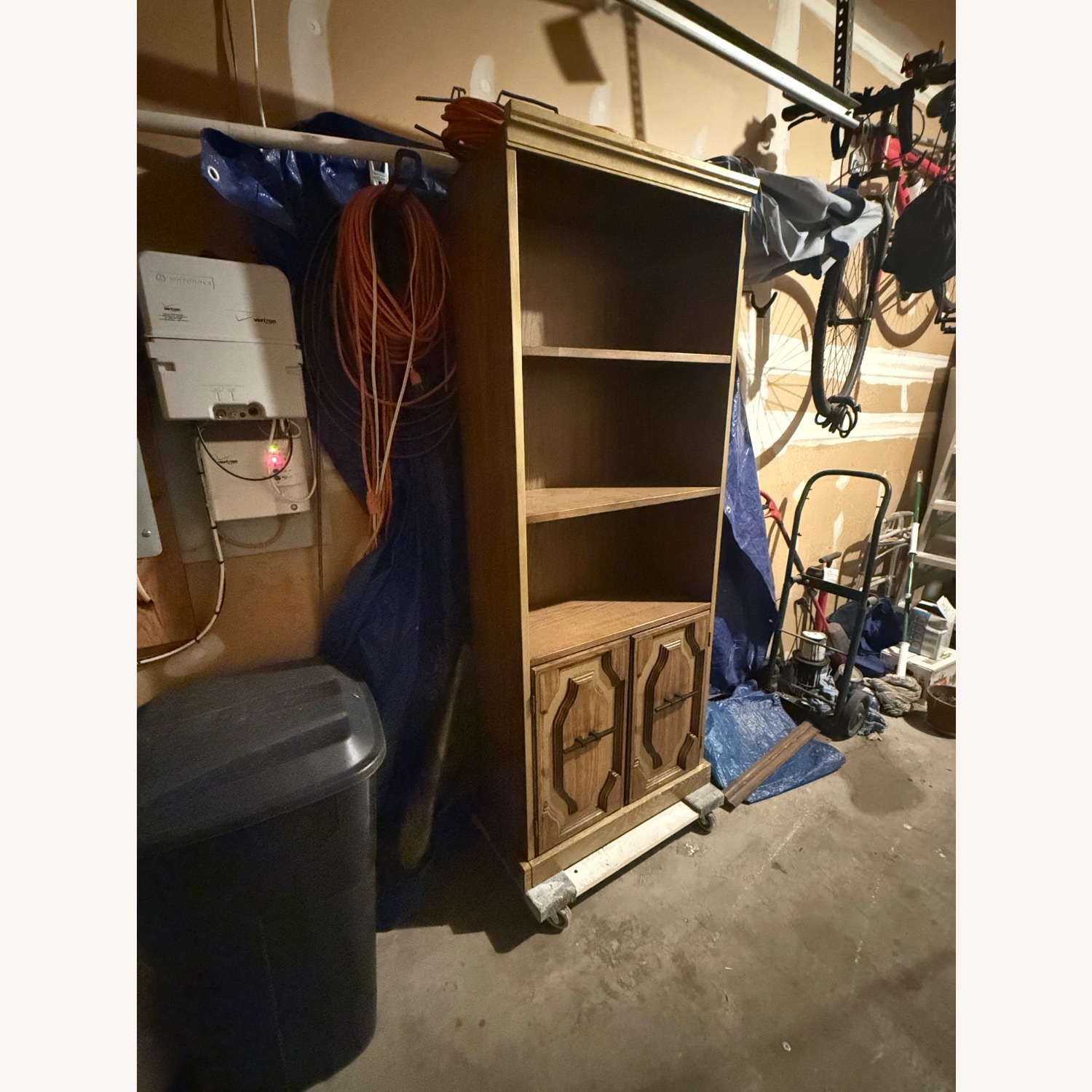 Dark Brown Wood Bookcase - image-3