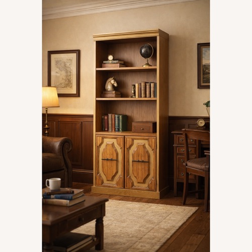 Used Dark Brown Wood Bookcase for sale on AptDeco