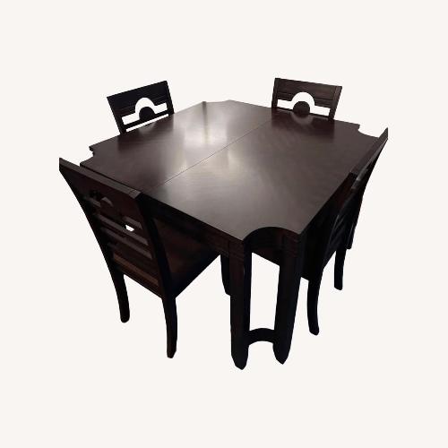 Used Solid Wood Dining Table & 6 Chairs for sale on AptDeco