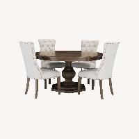 Raymour & Flanigan Tatum Wood Dining Set  5-pc