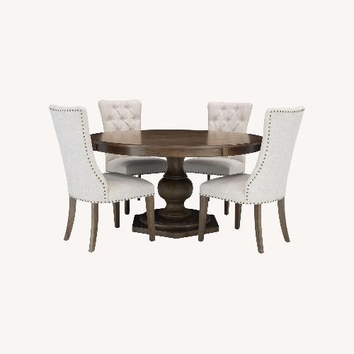 Used Raymour & Flanigan Tatum Wood Dining Set  5-pc for sale on AptDeco