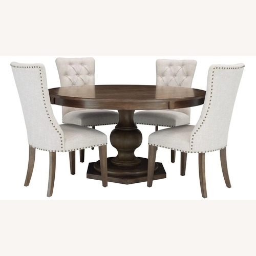 Used Raymour & Flanigan Tatum Wood Dining Set 5-pc for sale on AptDeco