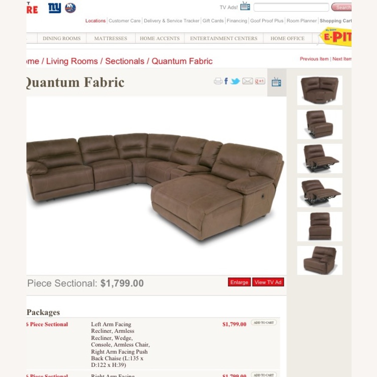Brown Reclining Sectional with Memory Foam - image-6