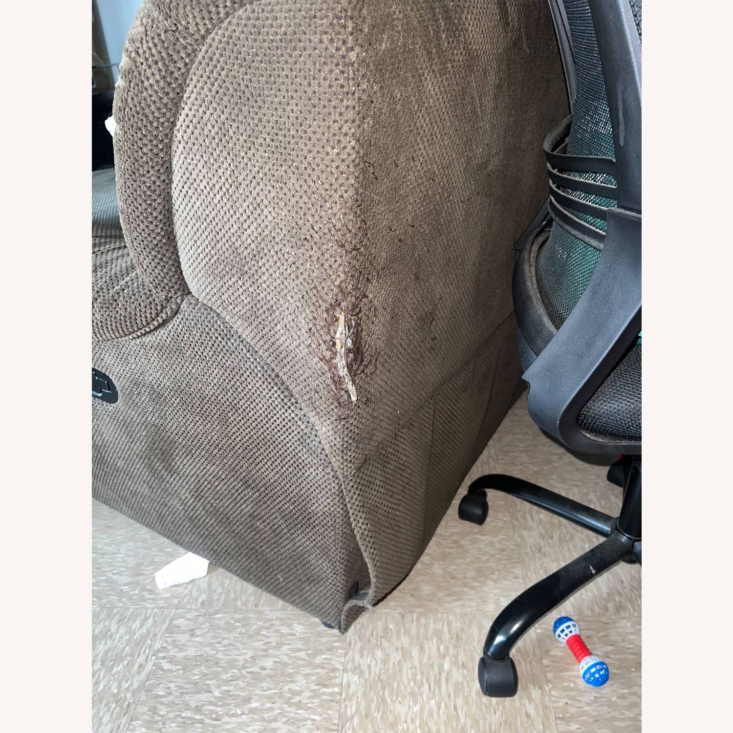 Brown Reclining Sectional with Memory Foam - image-3