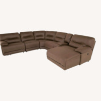 Brown Reclining Sectional with Memory Foam