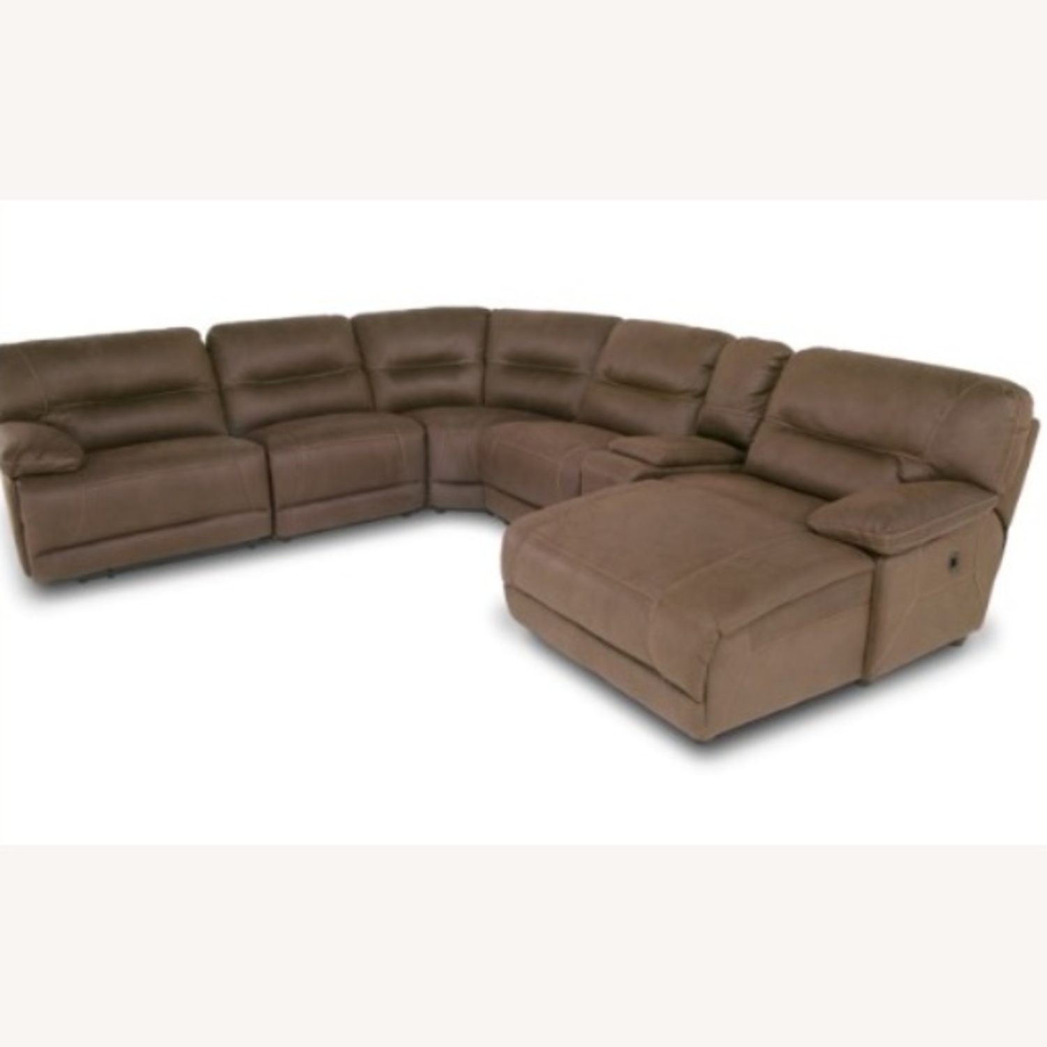 Brown Reclining Sectional with Memory Foam - image-7