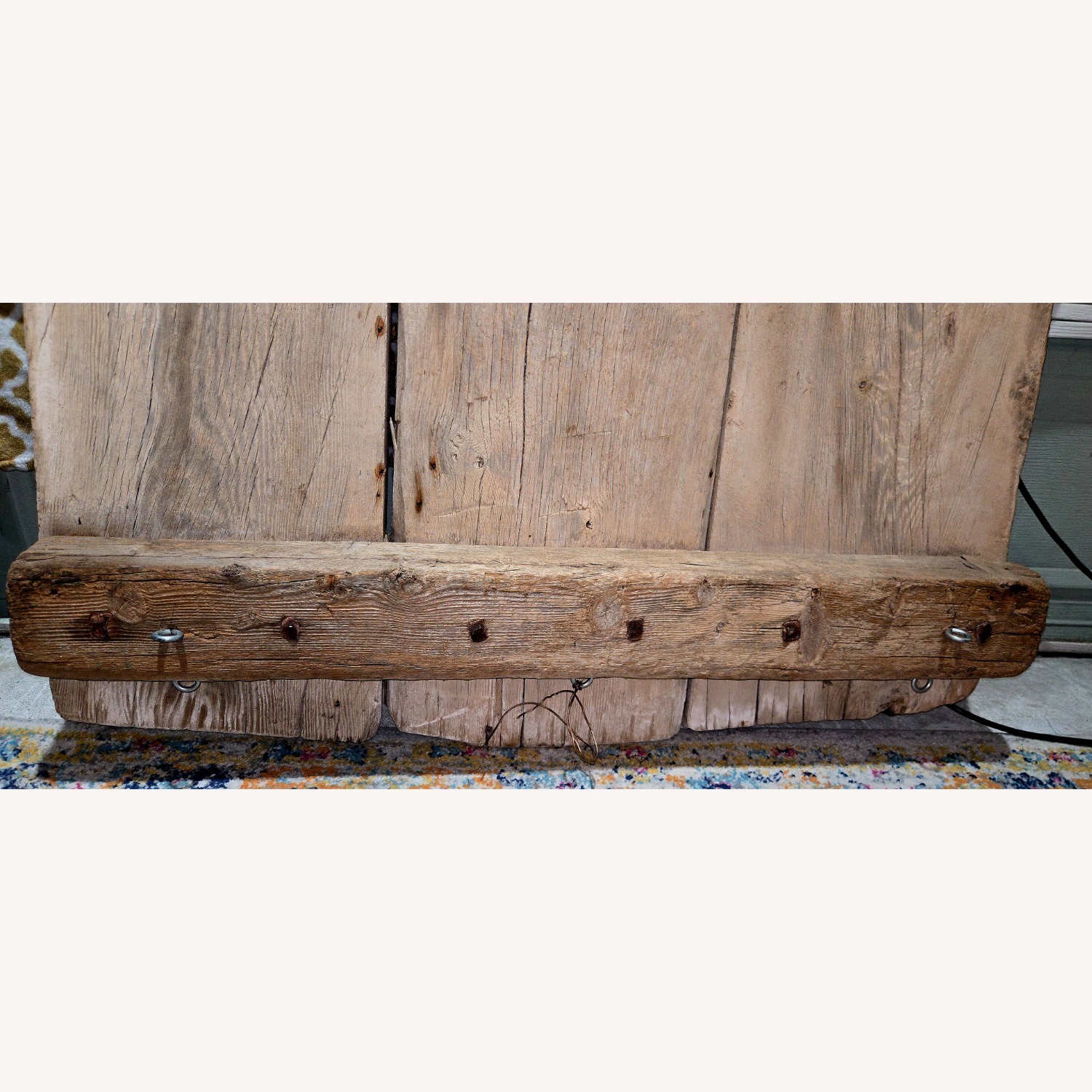 Natural Wood Threshing Sled Décor - image-7