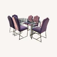 Post Modern Purple & Gold Dining Set