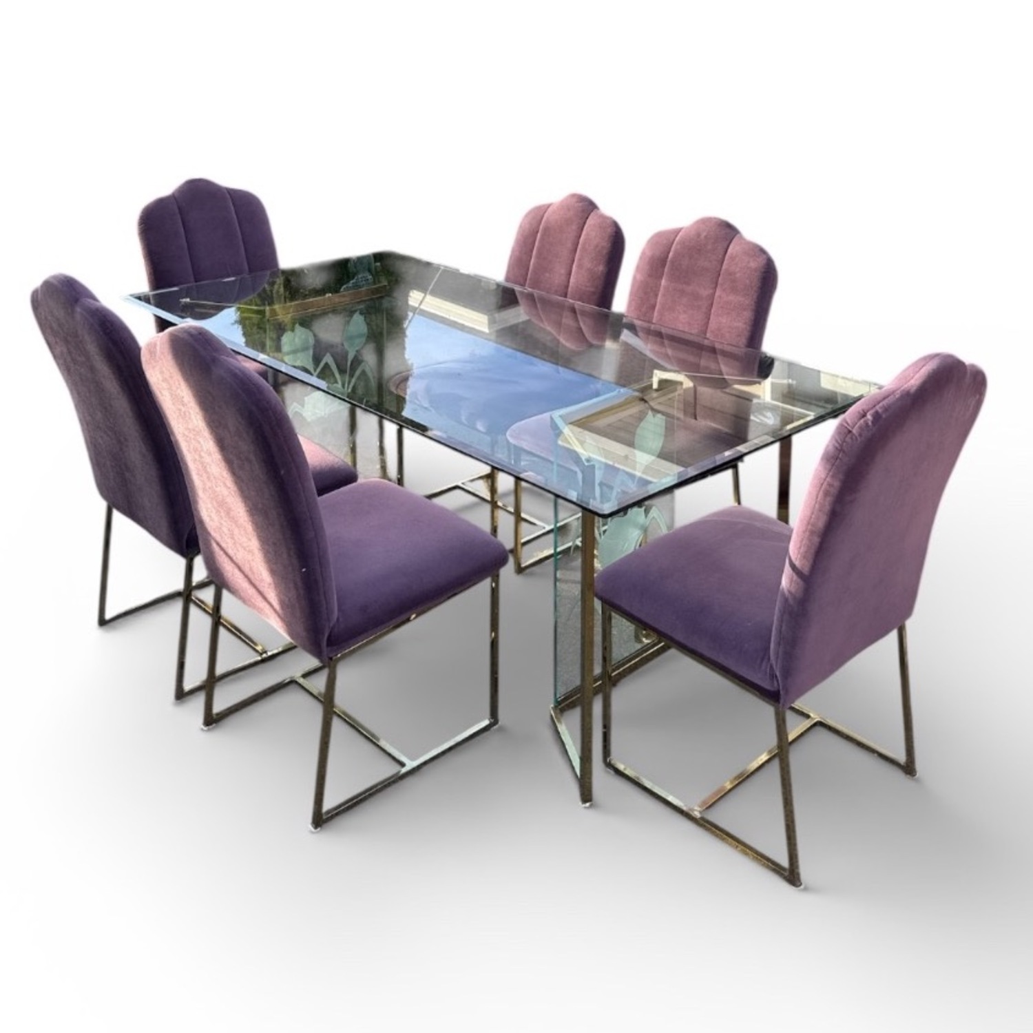 Post Modern Purple & Gold Dining Set - image-3