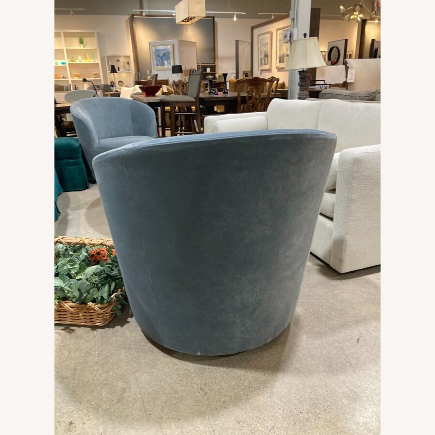 Crate & Barrel Custom Infiniti Swivel Chair - image-5