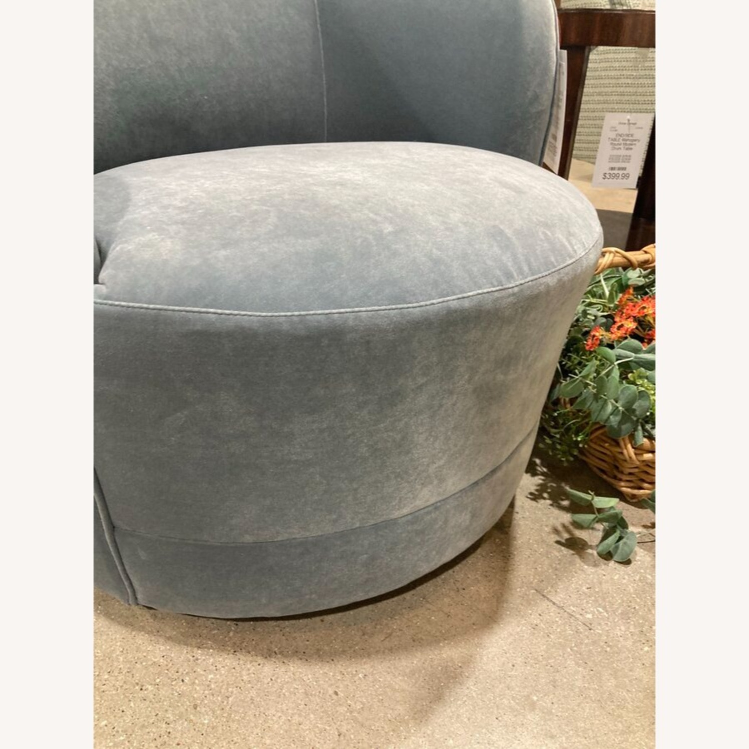 Crate & Barrel Custom Infiniti Swivel Chair - image-4