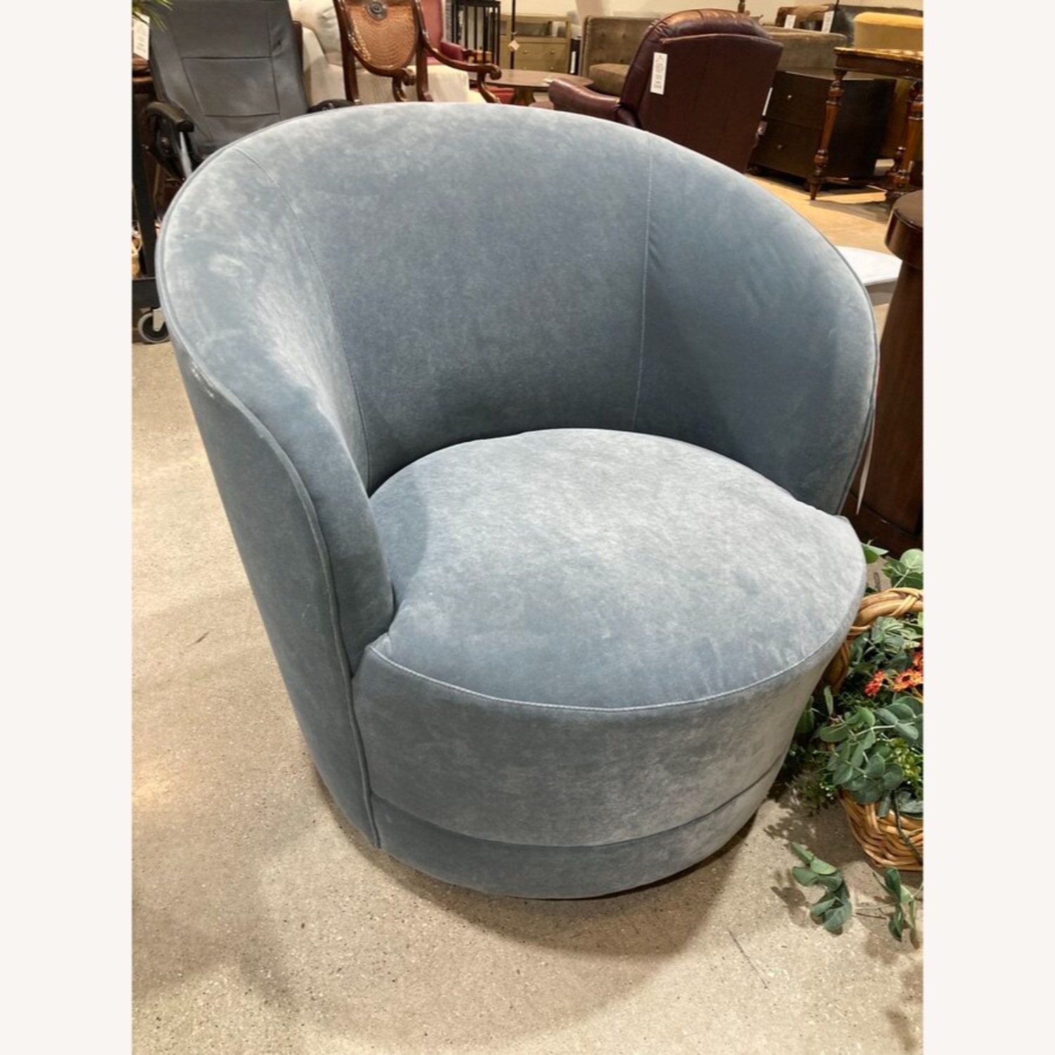 Crate & Barrel Custom Infiniti Swivel Chair - image-3