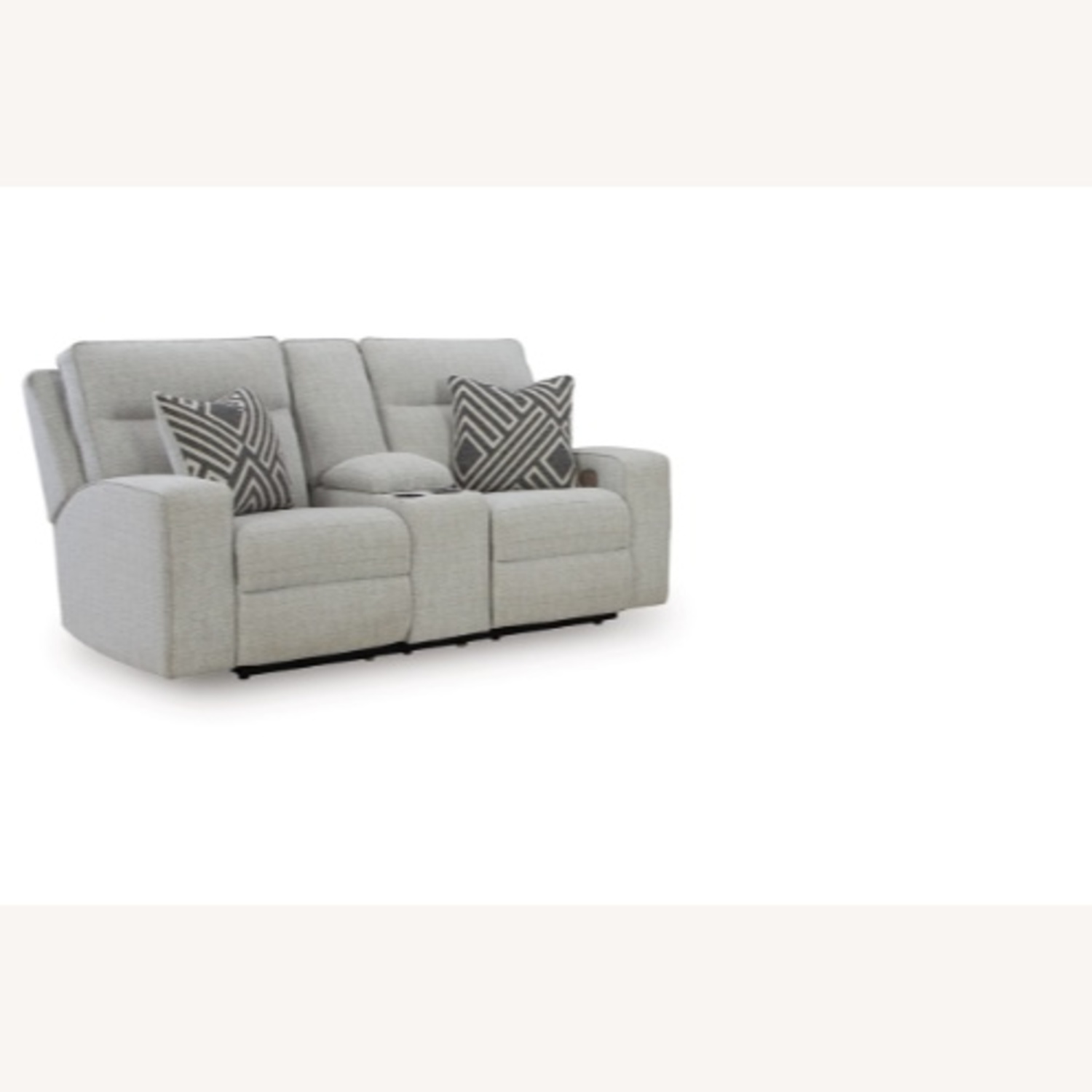 Ashley Furniture Light Gray Fabric Loveseat - image-7