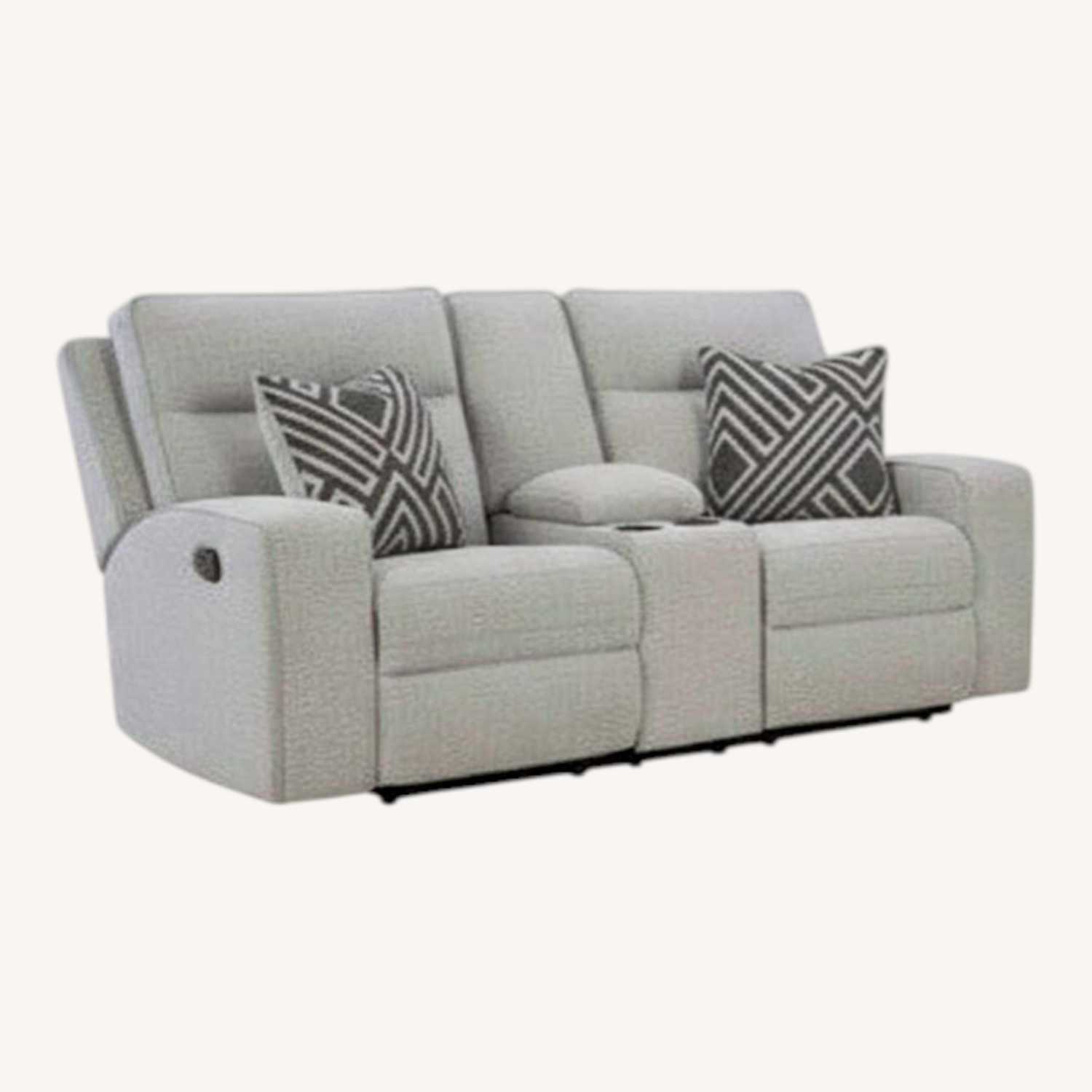 Ashley Furniture Light Gray Fabric Loveseat - image-0