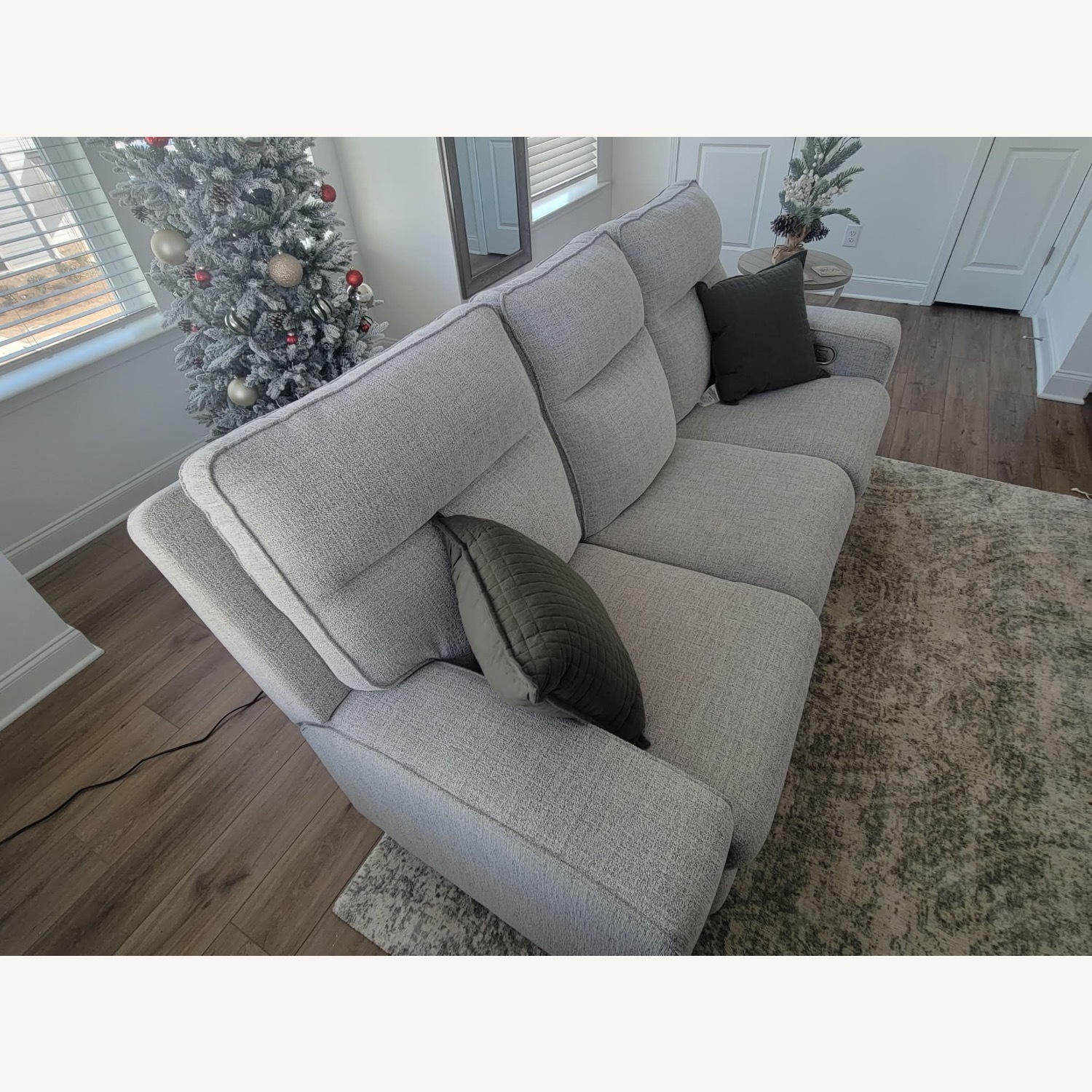 Ashley Furniture Light Gray Fabric Loveseat - image-6