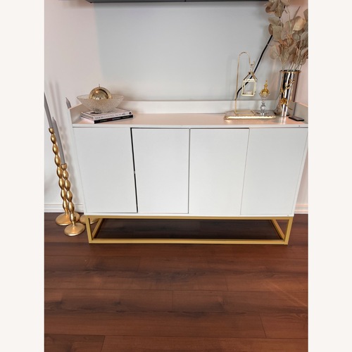 Used Amazon Runna White Wood Sideboard for sale on AptDeco