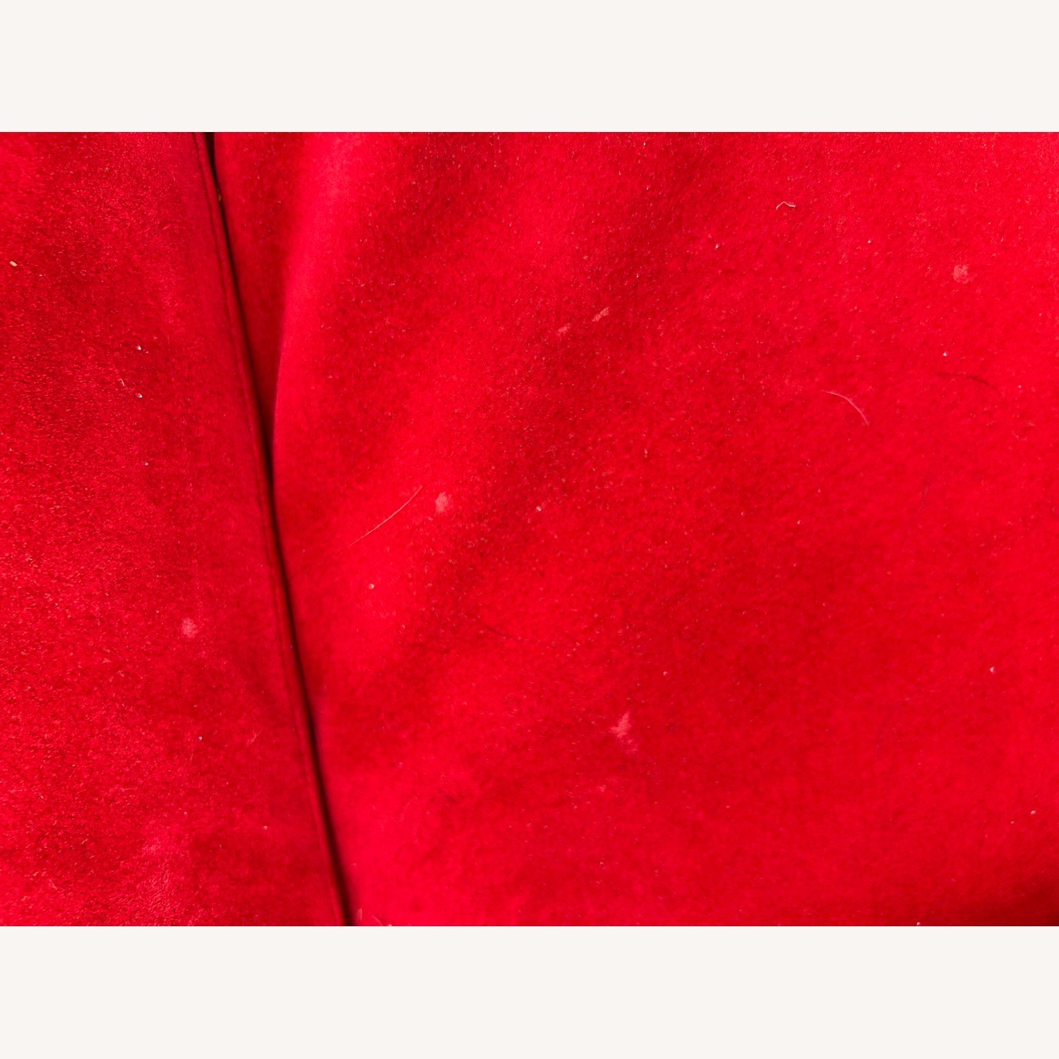American Leather Red Microsuede Loveseat 60" - image-5