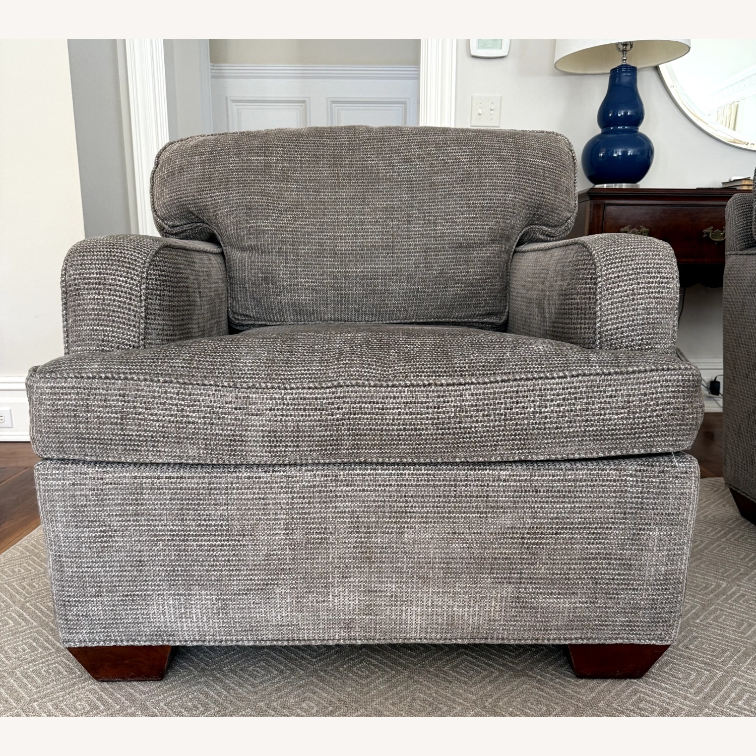 Charles Stewart Company Light Gray Armchair - image-3