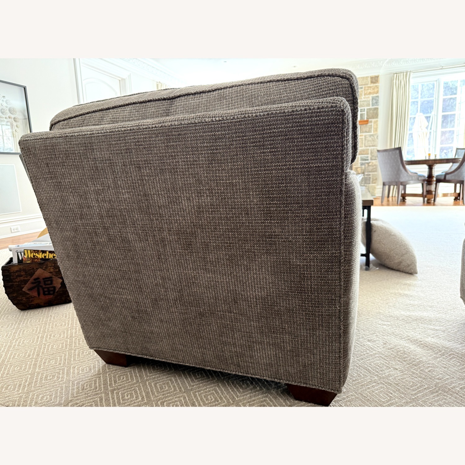 Charles Stewart Company Light Gray Armchair - image-7