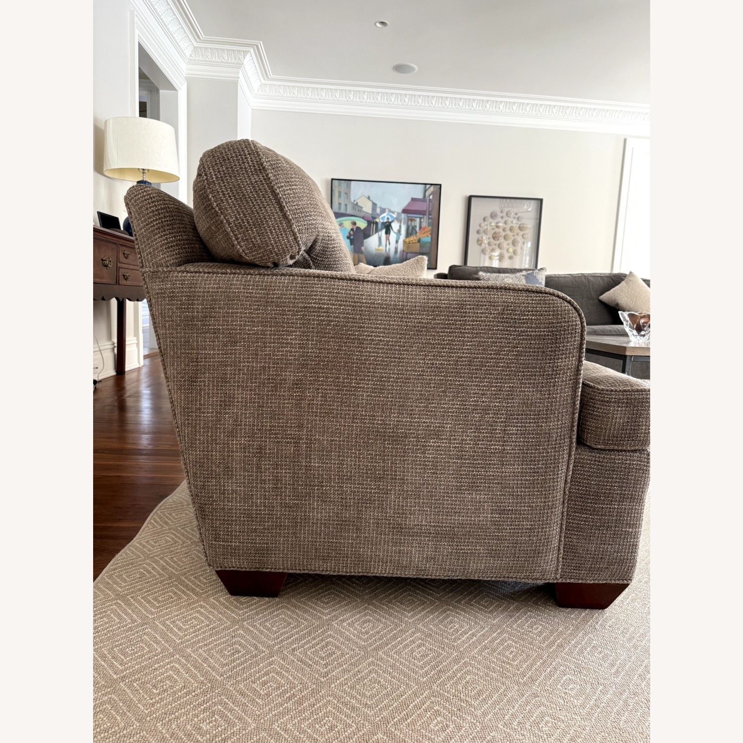 Charles Stewart Company Light Gray Armchair - image-4