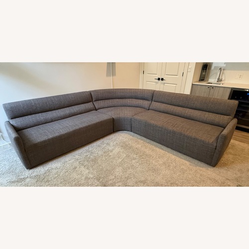 Used Crate & Barrel Sydney 3-piece Curved Sectional for sale on AptDeco