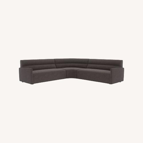 Used Crate & Barrel Sydney 3-piece Curved Sectional for sale on AptDeco
