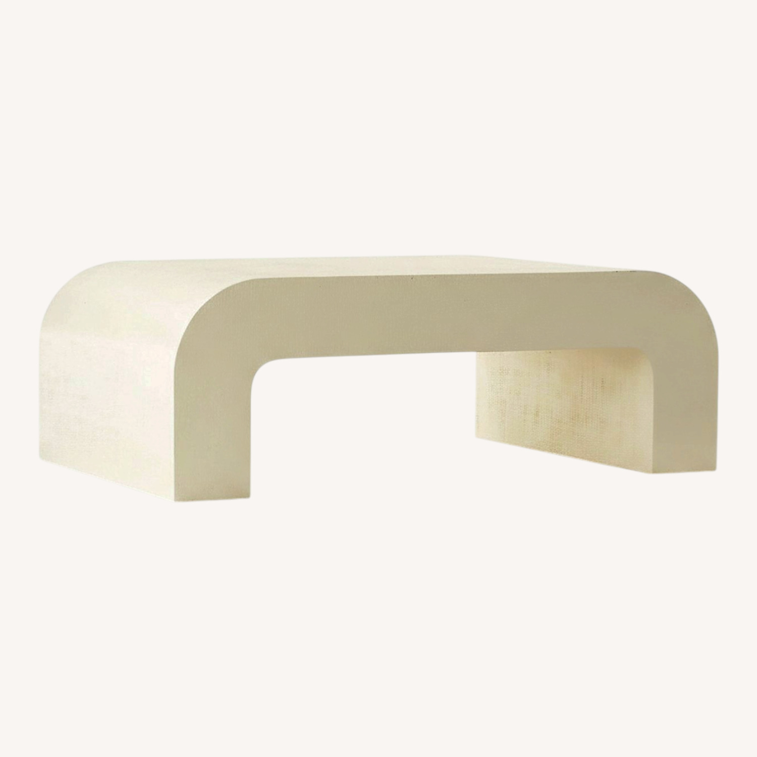 CB2 Crescent Square Ivory Resin Coffee Table - image-0