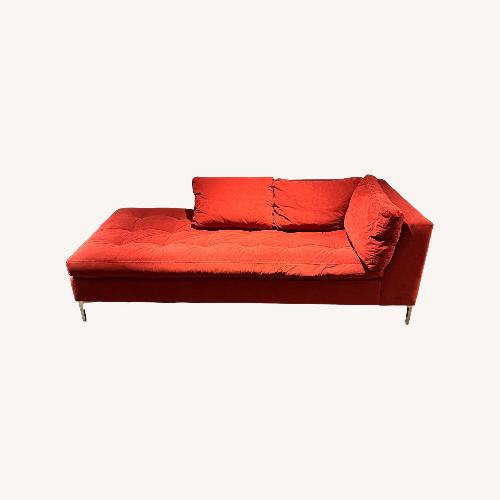 Used Maurice Villency Furniture Dark Red Chaise Lounge for sale on AptDeco