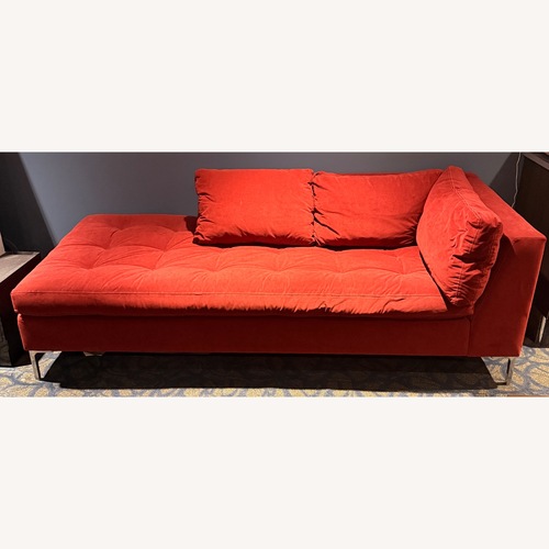 Used Maurice Villency Furniture Dark Red Chaise Lounge for sale on AptDeco