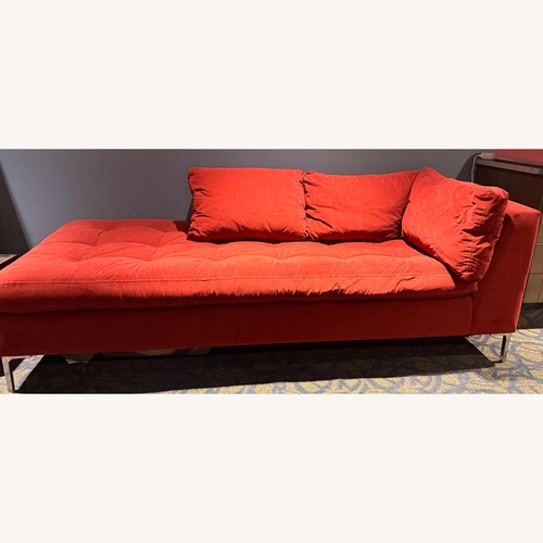 Used Maurice Villency Furniture Dark Red Chaise Lounge for sale on AptDeco