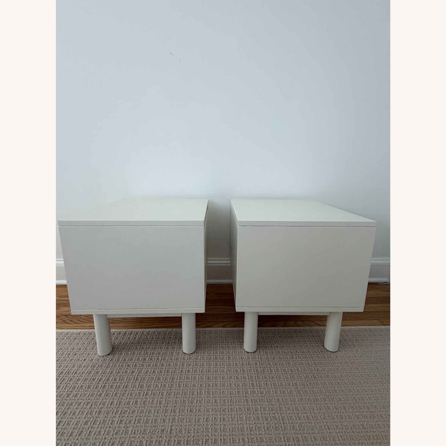Pottery Barn White Wood Side Tables - image-7