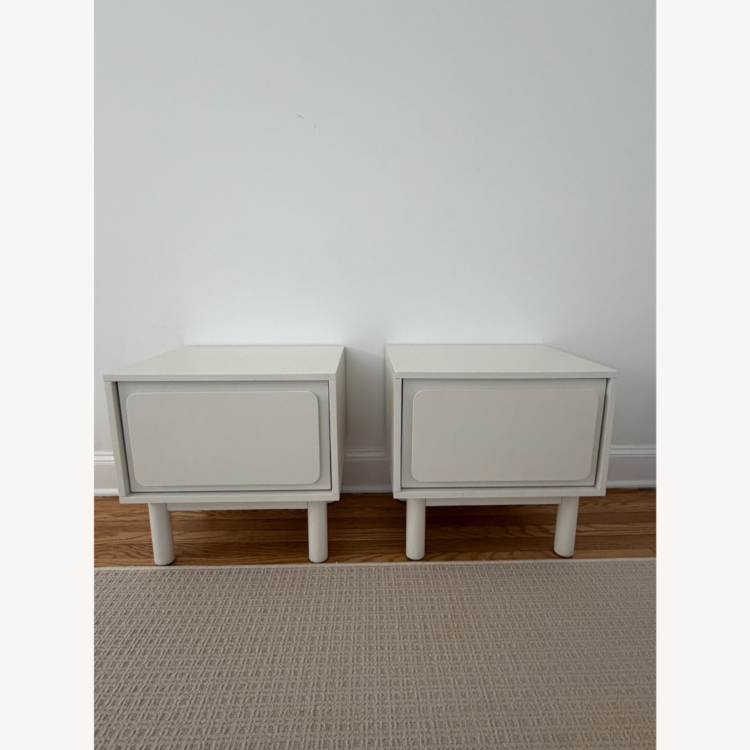 Pottery Barn White Wood Side Tables - image-2
