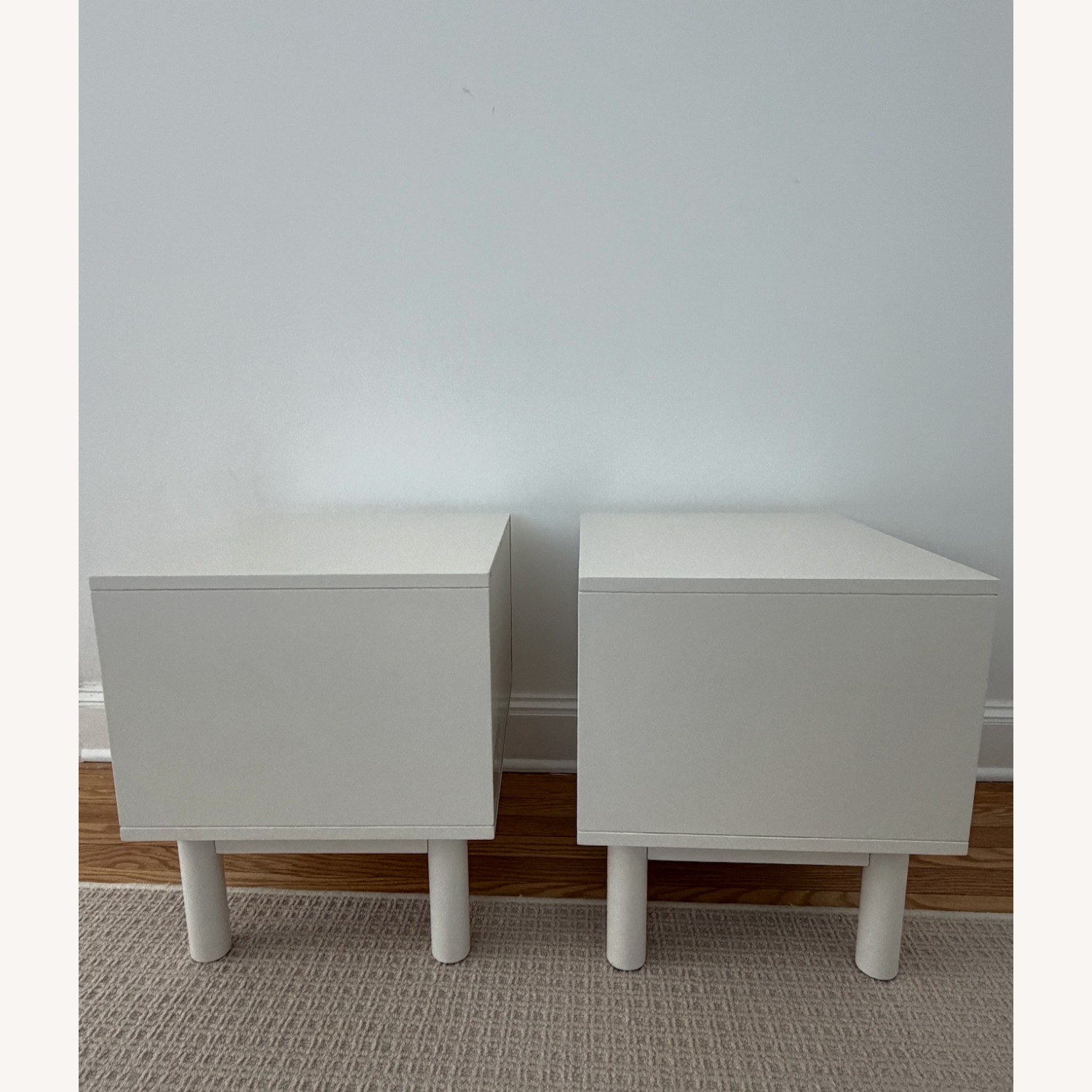 Pottery Barn White Wood Side Tables - image-9