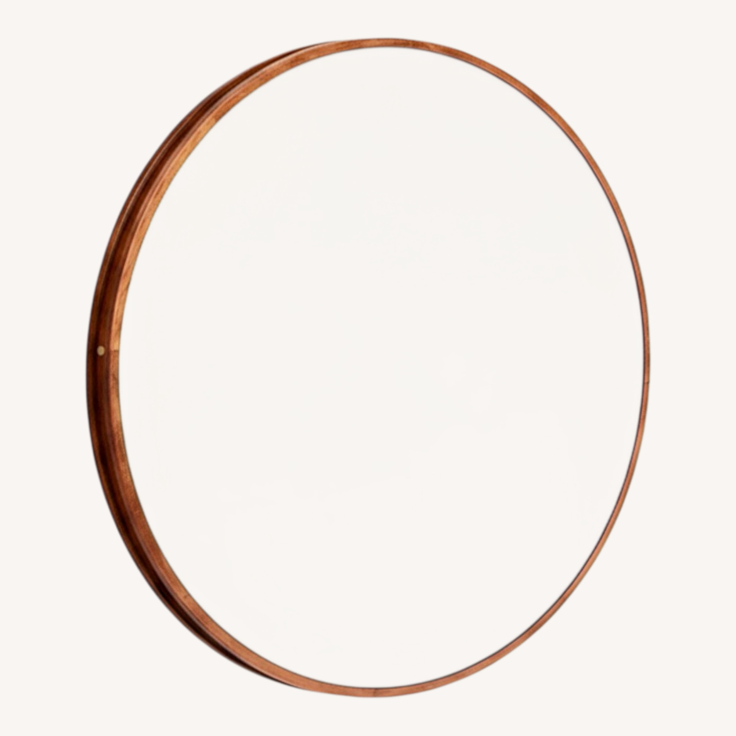 West Elm 36” Round Wall Mirror W Leather Strap - image-6