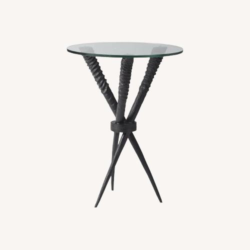 Used West Elm Oryx Horn Black Metal Side Tables for sale on AptDeco