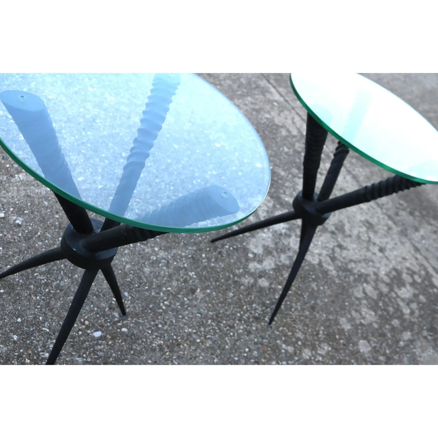 West Elm Oryx Horn Black Metal Side Tables - image-5