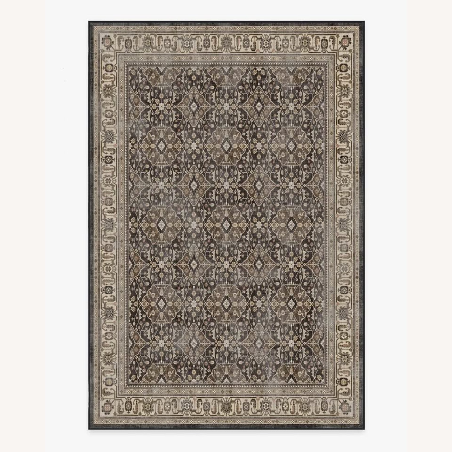 Ruggable Black Fabric Area Rug 9' x 12' - image-1