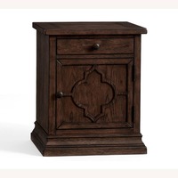 Pottery Barn Lorraine Dark Brown Wood Side Table
