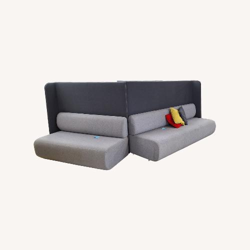 Used Bernhardt Design Light Gray 2 Piece Sectional for sale on AptDeco