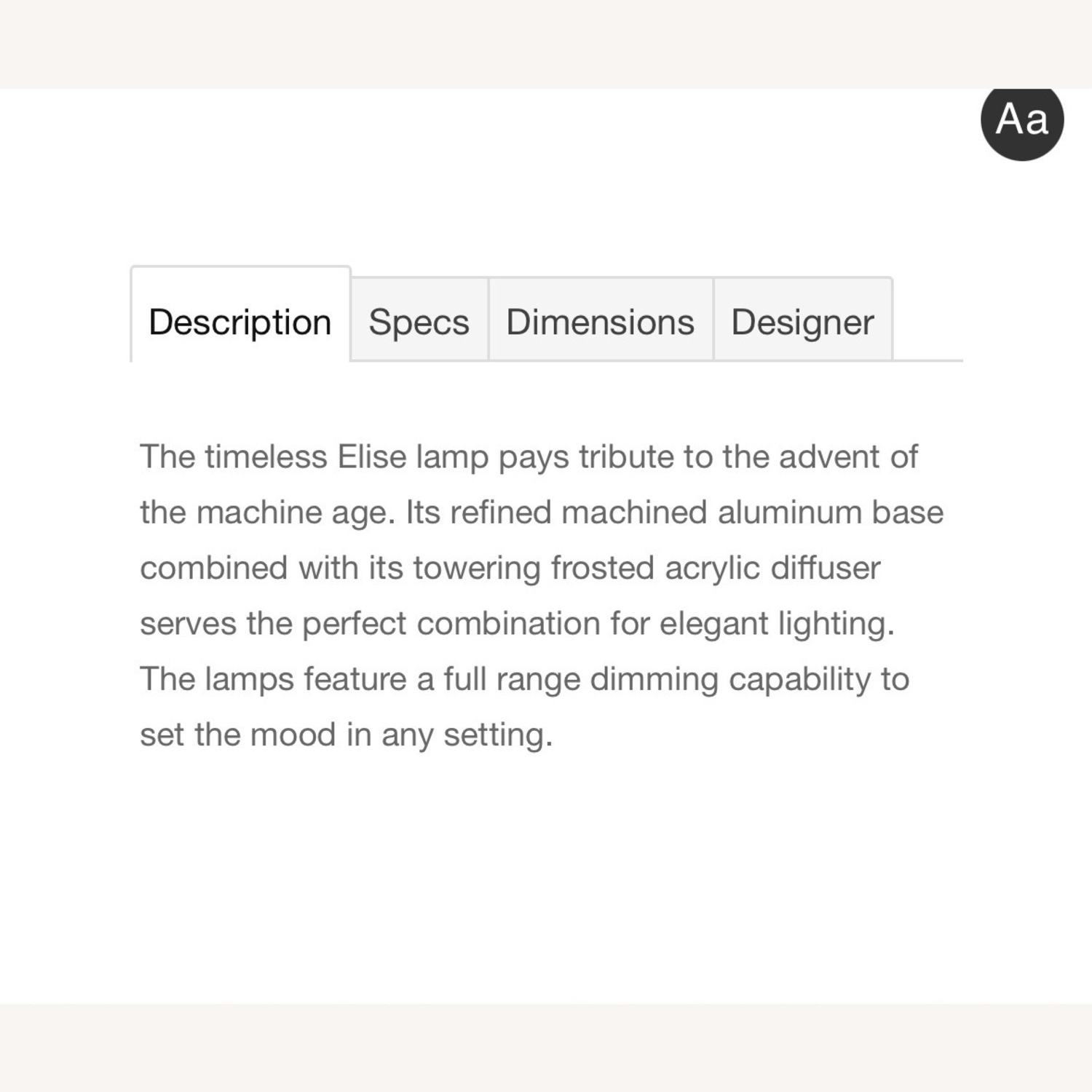 Pablo Designs Elise White Metal Floor Lamp - image-3