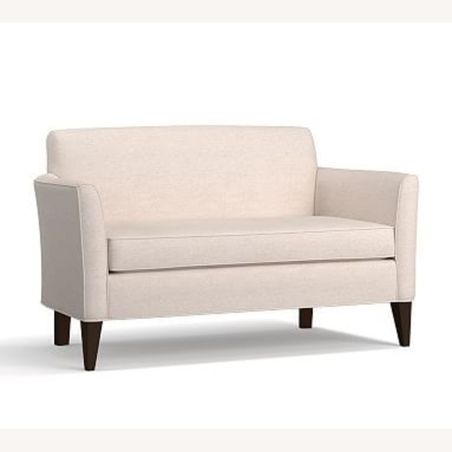 Pottery Barn Marcel White Fabric Loveseat - image-0