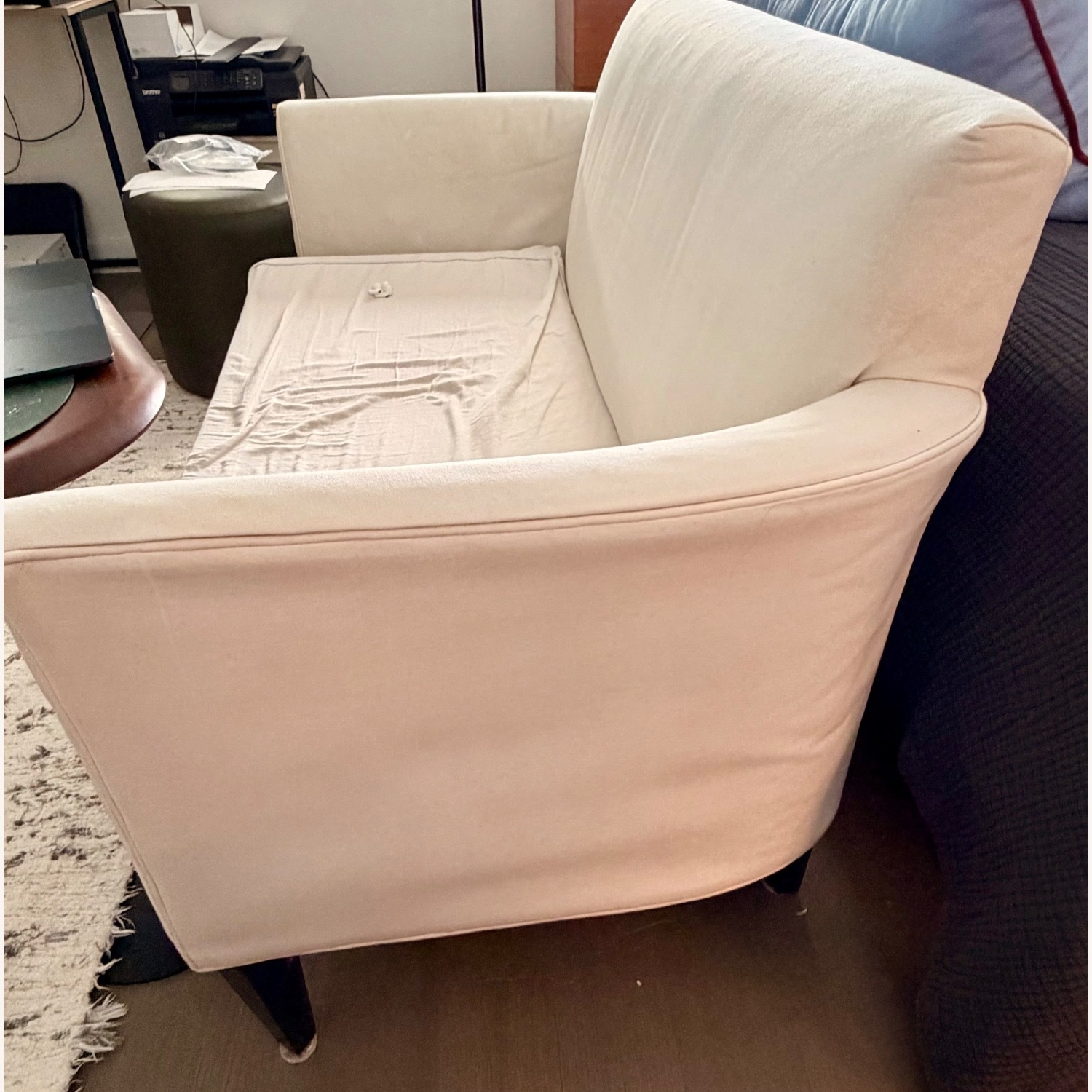 Pottery Barn Marcel White Fabric Loveseat - image-3