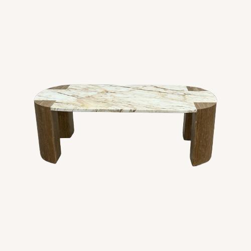 Used Lulu and Georgia Mahoe Oval Coffee Table for sale on AptDeco