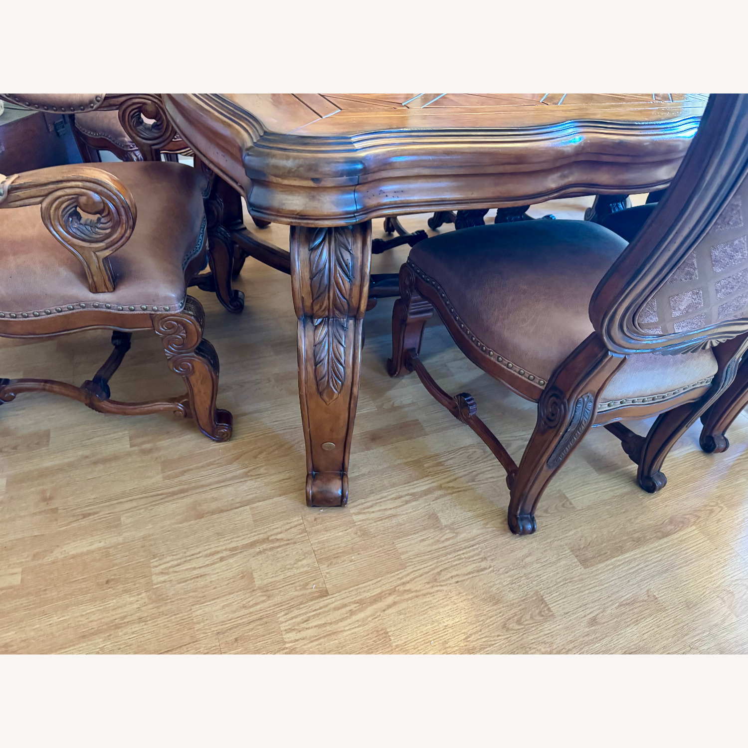 Dark Brown Wood Dining Sets - image-6