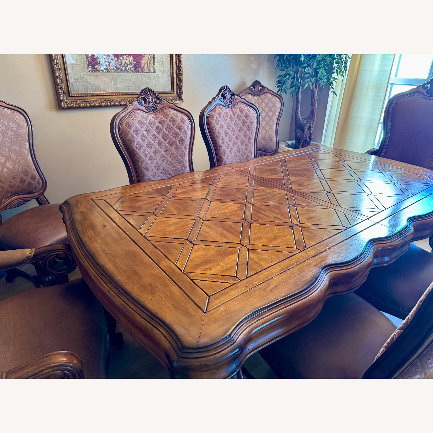 Dark Brown Wood Dining Sets - image-7