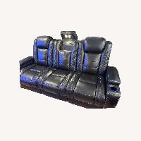 Ashley Furniture Black Leather Loveseat