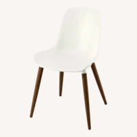 IKEA Gronsta White Plastic Dining Chairs