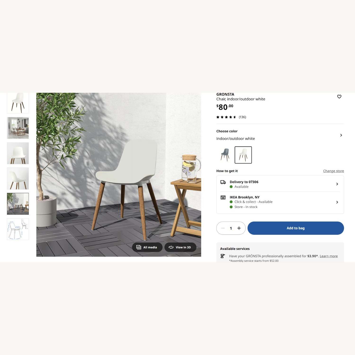 IKEA Gronsta White Plastic Dining Chairs - image-6